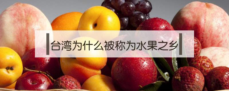 台湾为什么被称为水果之乡