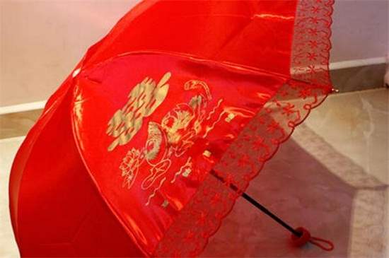 结婚红伞可以折叠伞吗