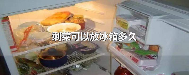 剩菜可以放冰箱多久