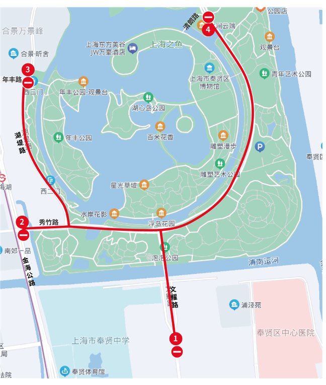 因赛事原因11月10日至11日上海奉贤这些路段封闭