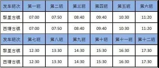 2022上海示范区1路、2路、3路、4路、5路、6路公交发车时刻表